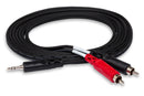 HOSA - Stereo Breakout, 3.5 mm TRS to Dual RCA, 10 ft