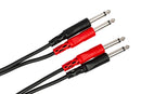 HOSA - Stereo Interconnect, Dual 1/4 in TS to Same, 3 m