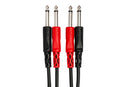 HOSA - Stereo Interconnect, Dual 1/4 in TS to Same, 2 m