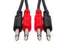 HOSA - Stereo Interconnect, Dual 1/4 in TS to Same, 3 m