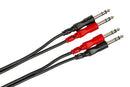 HOSA - Stereo Interconnect, Dual 1/4 in TRS to Same, 3 m