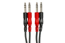 HOSA - Stereo Interconnect, Dual 1/4 in TRS to Same, 3 m