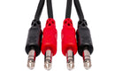 HOSA - Stereo Interconnect, Dual 1/4 in TRS to Same, 3 m