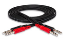 HOSA - Stereo Interconnect, Dual 1/4 in TRS to Same, 3 m
