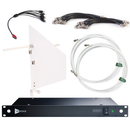 RF Venue 9 Channel Wireless Mic Upgrade Pack DFINWD9, DISTRO9 HDR Antenna Distribution with Wallmount Diversity Fin Antenna, White