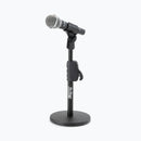 On-Stage DS7200QRB, Quick-Release Desktop Mic Stand, Height 9.5"-16", Black