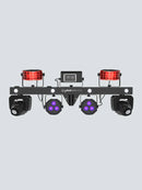 Chauvet DJ GigBAR Move + ILS, 6-in-1 Pack-n-Go Lighting System with Moving Heads, Derbys, Pars, Lasers and Strobes, ILS Compatible