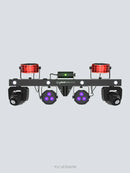 Chauvet DJ GigBAR Move + ILS, 6-in-1 Pack-n-Go Lighting System with Moving Heads, Derbys, Pars, Lasers and Strobes, ILS Compatible