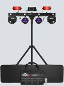 Chauvet DJ GigBAR Move + ILS, 6-in-1 Pack-n-Go Lighting System with Moving Heads, Derbys, Pars, Lasers and Strobes, ILS Compatible