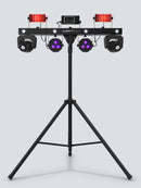 Chauvet DJ GigBAR Move + ILS, 6-in-1 Pack-n-Go Lighting System with Moving Heads, Derbys, Pars, Lasers and Strobes, ILS Compatible
