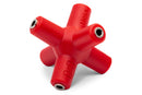 HOSA - Knucklebones Signal Splitter, 3.5 mm X 6, Red