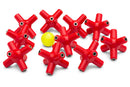 HOSA - Knucklebones Signal Splitter, 3.5 mm X 6, Red