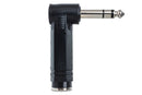HOSA - Right-angle Adapter, 1/4 in TRS to Same