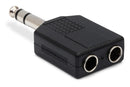 HOSA - Adapter, Dual 1/4 in TRS to 1/4 in TRS
