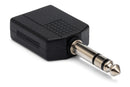 HOSA - Adapter, Dual 1/4 in TRS to 1/4 in TRS