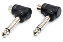 HOSA - Right-angle Adapters, RCA to 1/4 in TS, 2 pc