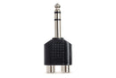 HOSA - Adapter, Dual RCA to 1/4 in TRS