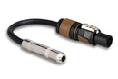 HOSA - Speaker Adapter, Hosa 1/4 in TS to Neutrik speakON, 6 in, 16 AWG x 2 OFC