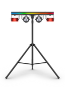 Chauvet DJ GigBAR 3 ILS, 4-in-1 Pack-n-Go Lighting System with Derbys, Wash, Lasers and Strobe Effects, ILS Compatible