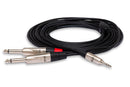 HOSA PRO - Pro Stereo Breakout, REAN 3.5 mm TRS to Dual 1/4 in TS, 3 ft
