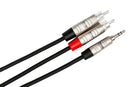 HOSA PRO - Pro Stereo Breakout, REAN 3.5 mm TRS to Dual RCA, 3 ft