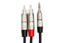 HOSA PRO - Pro Stereo Breakout, REAN 3.5 mm TRS to Dual RCA, 10 ft