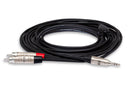 HOSA PRO - Pro Stereo Breakout, REAN 3.5 mm TRS to Dual RCA, 10 ft