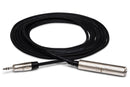 HOSA PRO - Pro Headphone Adapter Cable, REAN 1/4 in TRS to 3.5 mm TRS, 25 ft