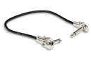 HOSA - Guitar Patch Cable, Low-profile Right-angle to Same, 1 ft