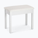 On-Stage KB8802W, Keyboard/Piano Bench, Height 19.5", 240 lbs. Weight Capacity, Wood / Vinyl Construction, White