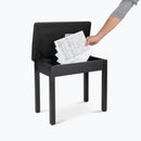 On-Stage KB8902B, Flip-Top Keyboard/Piano Bench, Height 19.5", 240 lbs. Weight Capacity, Wood / Vinyl Construction, Black