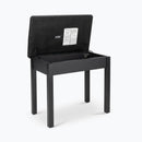 On-Stage KB8902B, Flip-Top Keyboard/Piano Bench, Height 19.5", 240 lbs. Weight Capacity, Wood / Vinyl Construction, Black