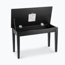 On-Stage KB8904B, Deluxe Keyboard/Piano Bench, Height 19.5", 240 lbs. Weight Capacity, Wood / Vinyl Construction, Black Satin