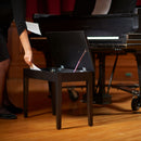 On-Stage KB8904B, Deluxe Keyboard/Piano Bench, Height 19.5", 240 lbs. Weight Capacity, Wood / Vinyl Construction, Black Satin