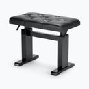 On-Stage KB9503B, Height-Adjustable Piano Bench, Height Adjustment 17" - 22", 330 lbs. Weight Capacity, Black Gloss