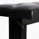 On-Stage KB9503B, Height-Adjustable Piano Bench, Height Adjustment 17" - 22", 330 lbs. Weight Capacity, Black Gloss
