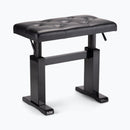 On-Stage KB9503B, Height-Adjustable Piano Bench, Height Adjustment 17" - 22", 330 lbs. Weight Capacity, Black Gloss