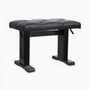 On-Stage KB9503B, Height-Adjustable Piano Bench, Height Adjustment 17" - 22", 330 lbs. Weight Capacity, Black Gloss