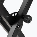 On-Stage KS7191, Double-X Keyboard Stand, Height Adjustment 27" - 39", 120 lb Weight Capacity, 11" - 31" Base Spread, Welded Metal Construction, Black