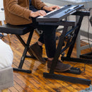On-Stage KS7350, Folding-Z Keyboard Stand, Height Adjustment 23.5" - 36.5", 375 lbs. Weight Capacity, Welded Metal Construction, Black