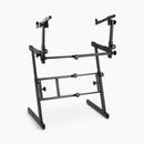 On-Stage KS7365EJ, Folding-Z Keyboard Stand with Second Tier, 400 lbs. Weight Capacity, Welded Metal Construction, Black