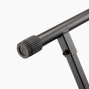 On-Stage KS8191XX, Double-X Bullet Nose Keyboard Stand with Lok-Tight Construction, Height Adjustment 27" - 39", 200 lbs. Weight Capacity, 11" - 31" Base Spread, Lok-Tight Metal Construction, Black