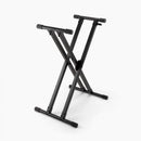 On-Stage KS8291XX, ERGO-LOK Double-X Keyboard Stand with Lok-Tight Construction, Height Adjustment 24.75" - 38.25", 27" - 38", 320 lbs. Weight Capacity, 12" - 32" Base Spread, Lok-Tight Metal Construction