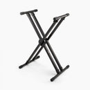 On-Stage KS8291XX, ERGO-LOK Double-X Keyboard Stand with Lok-Tight Construction, Height Adjustment 24.75" - 38.25", 27" - 38", 320 lbs. Weight Capacity, 12" - 32" Base Spread, Lok-Tight Metal Construction