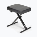 On-Stage KT7800, Three-Position X-Style Keyboard Bench, Height Adjustment 18.75" - 20.5", 300 lbs. Weight Capacity, Welded Metal Construction, Black