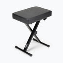 On-Stage KT7800, Three-Position X-Style Keyboard Bench, Height Adjustment 18.75" - 20.5", 300 lbs. Weight Capacity, Welded Metal Construction, Black