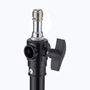 On-Stage LS-MS7620, 13' Tripod Lighting/Mic Stand, Height Adjustment 47"-156", 15 lbs Weight Capacity, 35" Base Spread, Aluminum Construction, Black