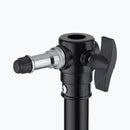 On-Stage LS-MS7620, 13' Tripod Lighting/Mic Stand, Height Adjustment 47"-156", 15 lbs Weight Capacity, 35" Base Spread, Aluminum Construction, Black