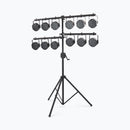 On-Stage LS7805QIK, Power Crank-Up Lighting Stand, Height Adjustment 54" - 132", 80 lbs Weight Capacity, 54" Base Spread, Aluminum and Steel Construction, Black