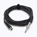 On-Stage MC12-20hz, Hi-Z Mic Cable (20', XLR-QTR), 20' Length, Standard Nickel Plated Connectors, XLR-QTR Cable, 22AWG Wire Gauge